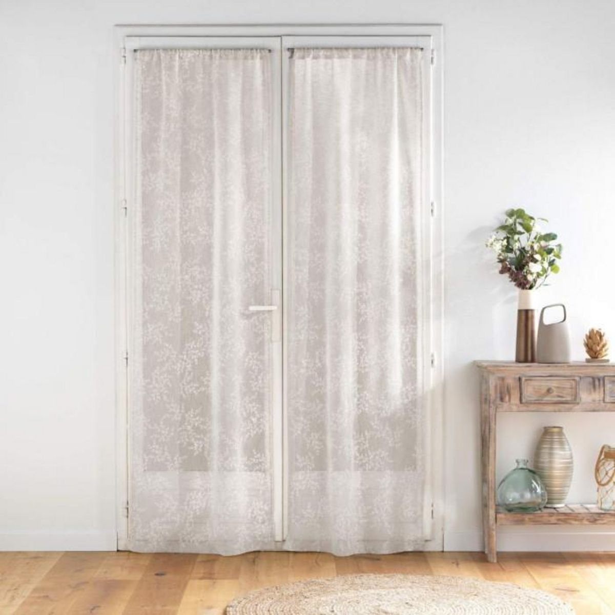 Paris Prix Paire de Voilages Passe-Tringle  Karla  70x200cm Taupe