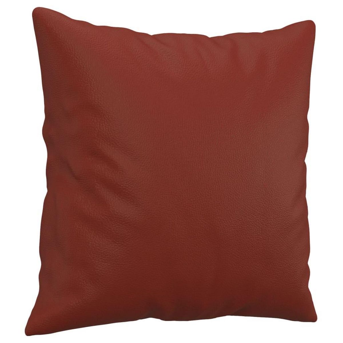 VIDAXL Coussins decoratifs lot de 2 Rouge bordeaux 40x40 cm Similicuir