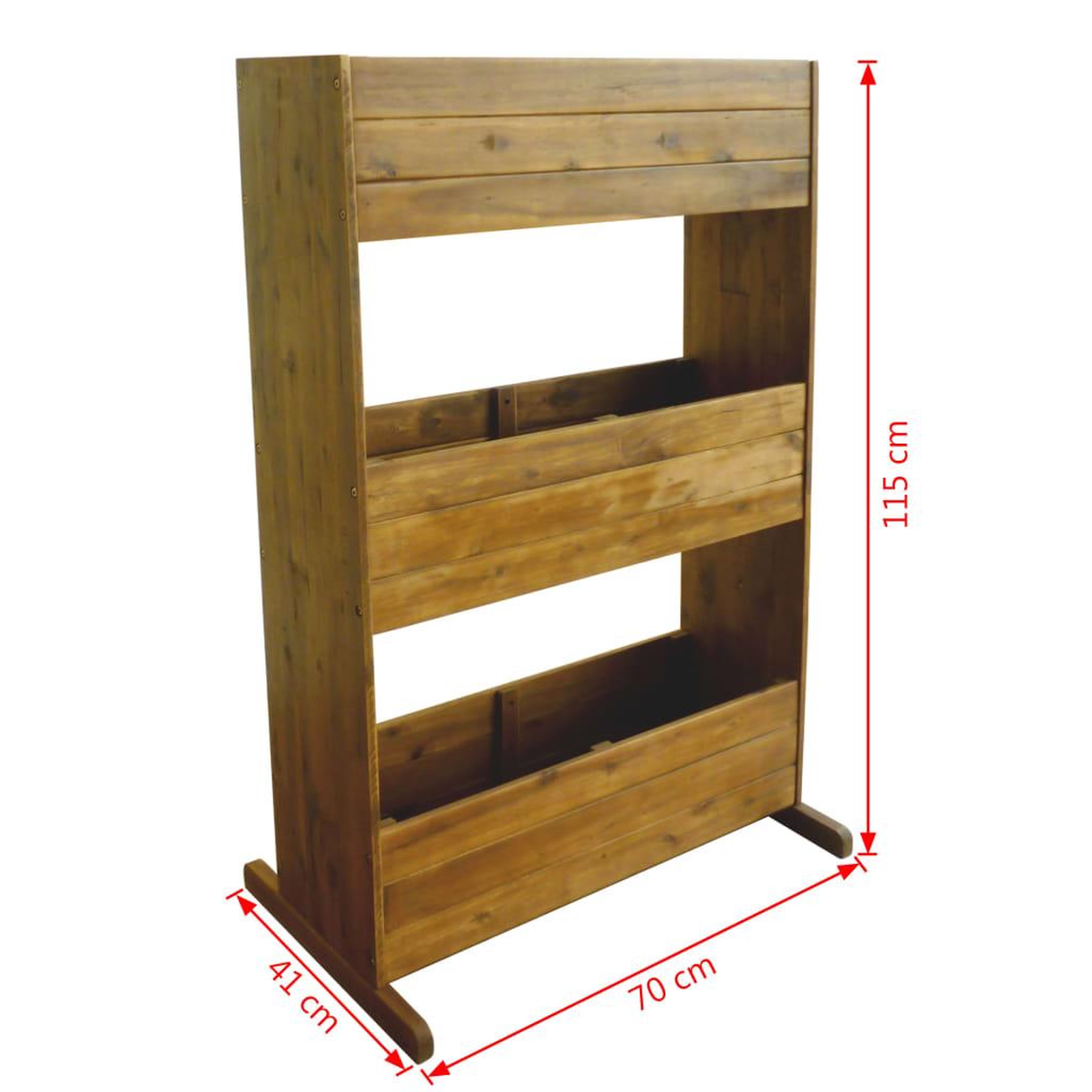 Voir la diapositive 5 : VIDAXL Lit sureleve de jardin a 3 niveaux bois massif d'acacia