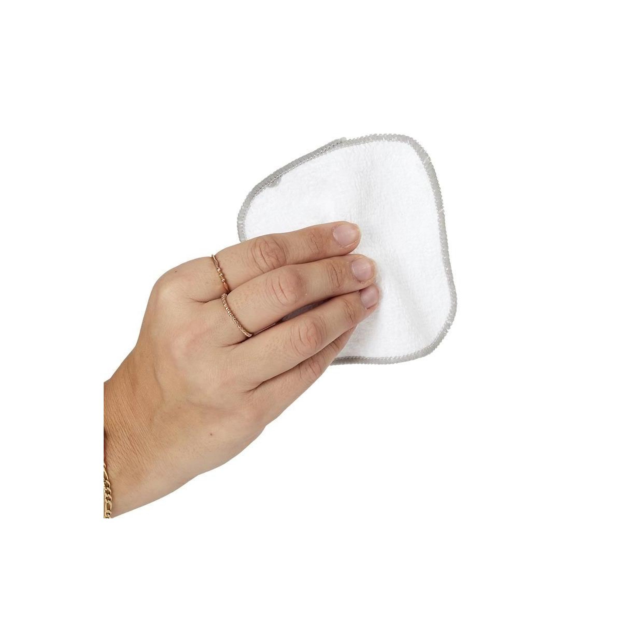 Voir la diapositive 2 : Tom & Zoé Lot de 10 carrés de coton lavables  bébé  11cm blanc