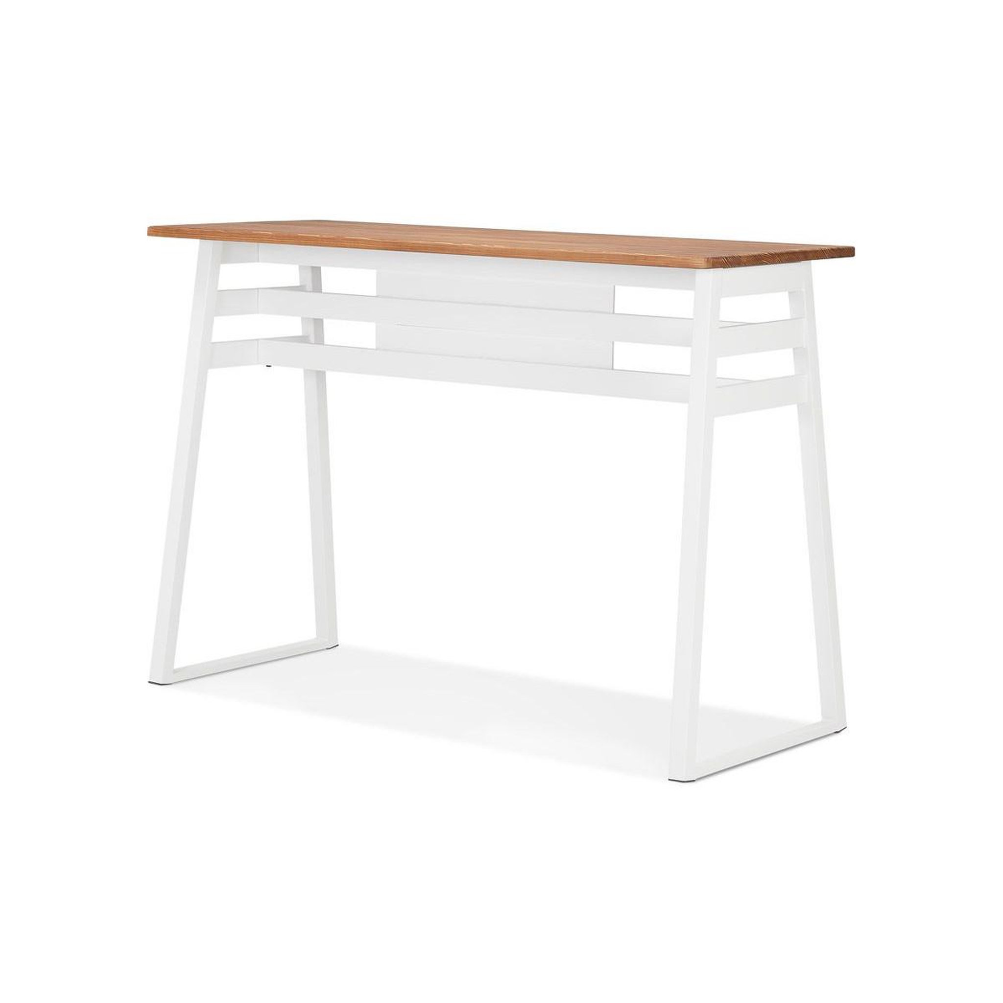 Voir la diapositive 4 : Paris Prix Table de bar en bois design  javier  150cm blanc