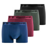 PIERRE CARDIN Lot de 4 boxers homme en microfibre Antonio. Coloris disponibles : Rouge