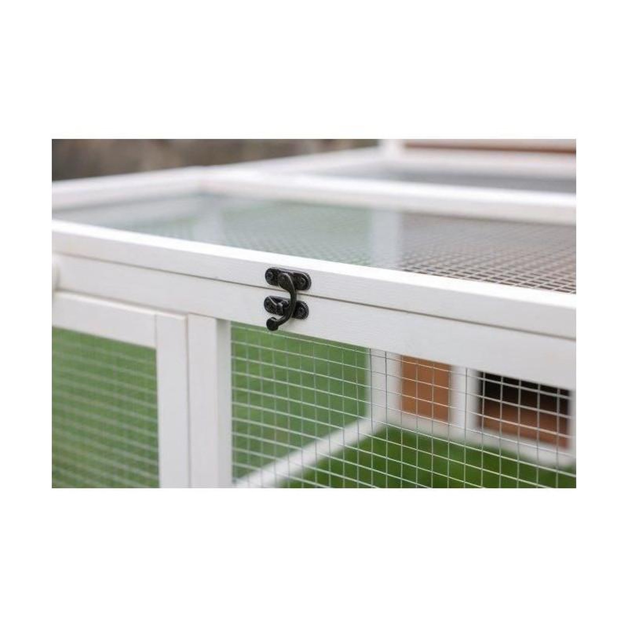Voir la diapositive 5 : KERBL Enclos d'extérieur petits animaux - KERBL - 132 x 102 x 59 cm - Maison intégrée - Grillage