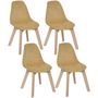 Voir la diapositive 1 : TOILINUX Lot de 4 Chaises pour enfant Lena effet velours
