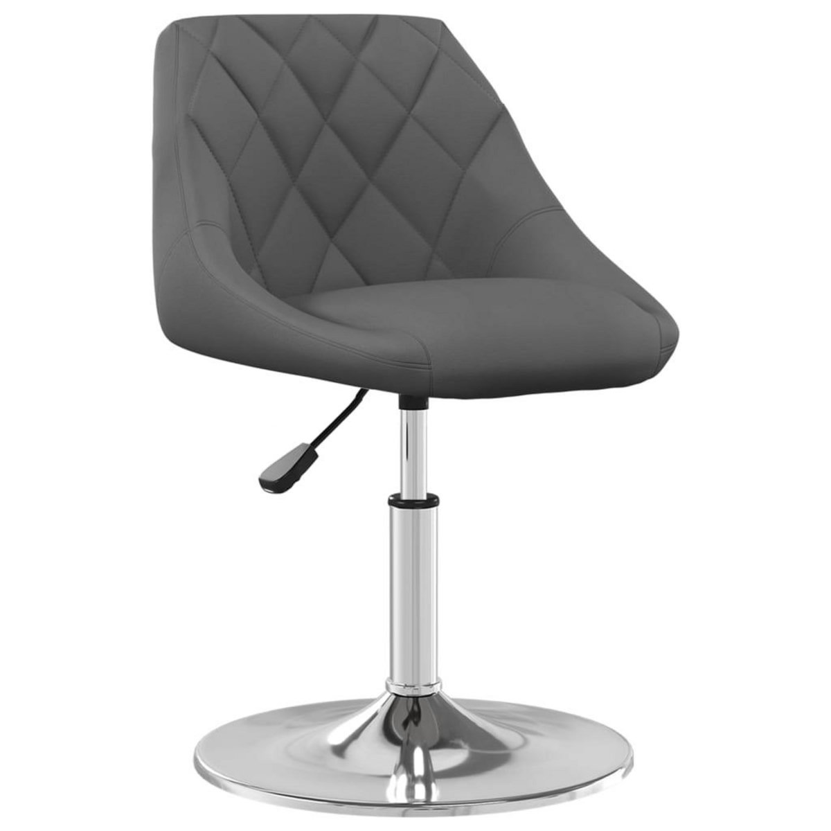 VIDAXL Chaises pivotantes a manger lot de 4 Gris fonce Velours