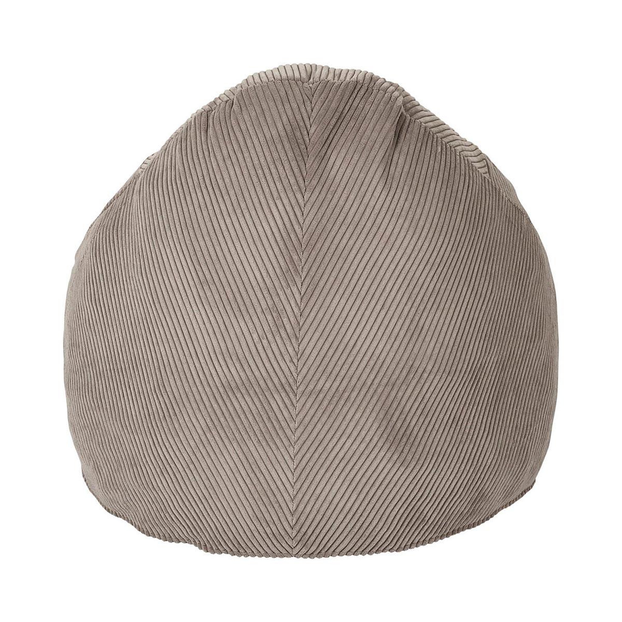 Voir la diapositive 3 : The Home Deco Factory Fauteuil Poire Compressé Côtelé  Scott  90cm Taupe