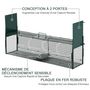 Voir la diapositive 4 : PAWHUT Piège de capture pour petits animaux type lapin rat - 2 entrées + poignée - dim. 100L x 25l x 28H cm - métal vert