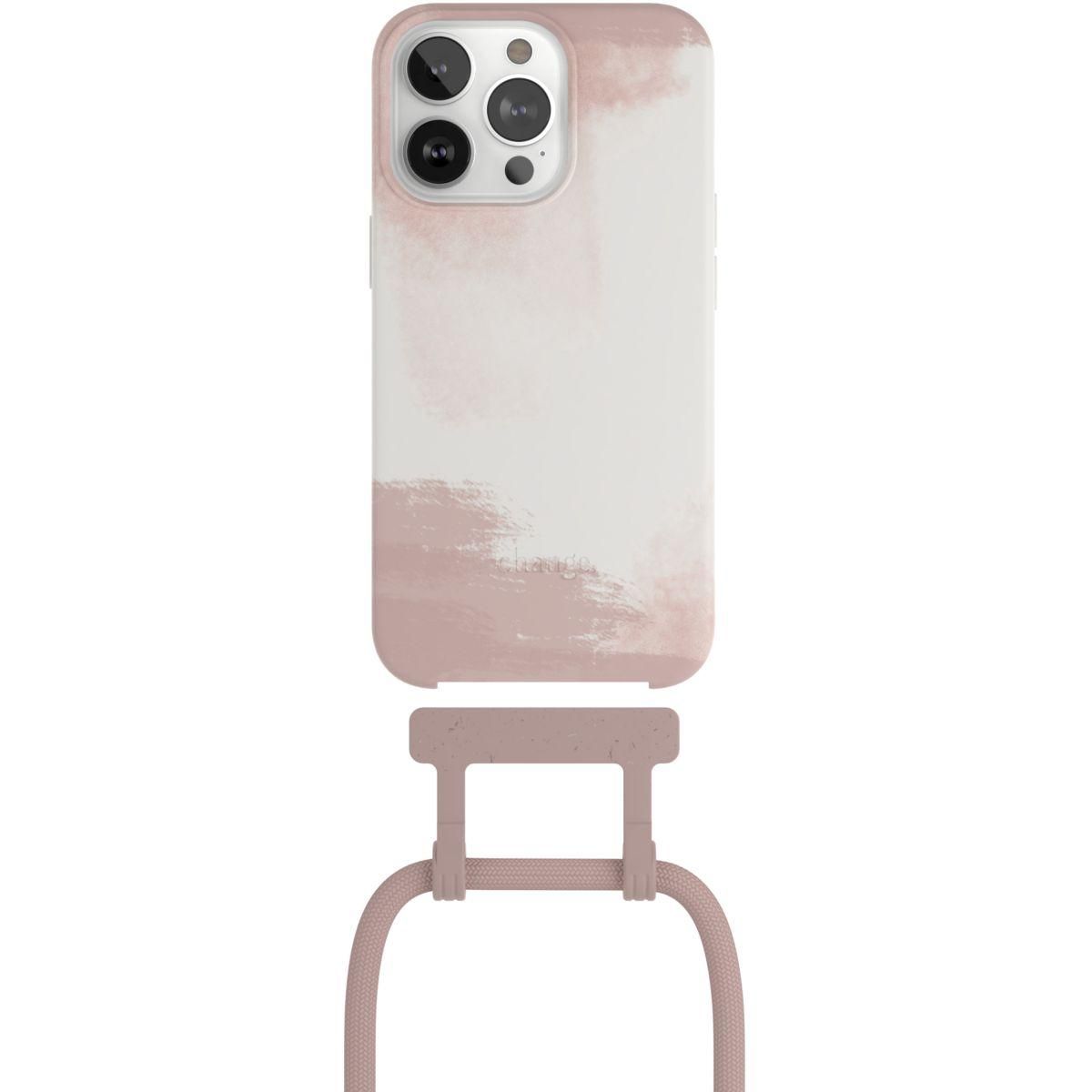 WOODCESSORIES Coque avec cordon iPhone 13 Pro Tour de cou rouge