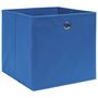 Voir la diapositive 2 : VIDAXL Boîtes de rangement 4 pcs Tissu intisse 28x28x28 cm Bleu