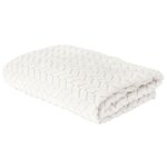 Paris Prix Plaid Effet Chevron  Crush  120x150cm Crème