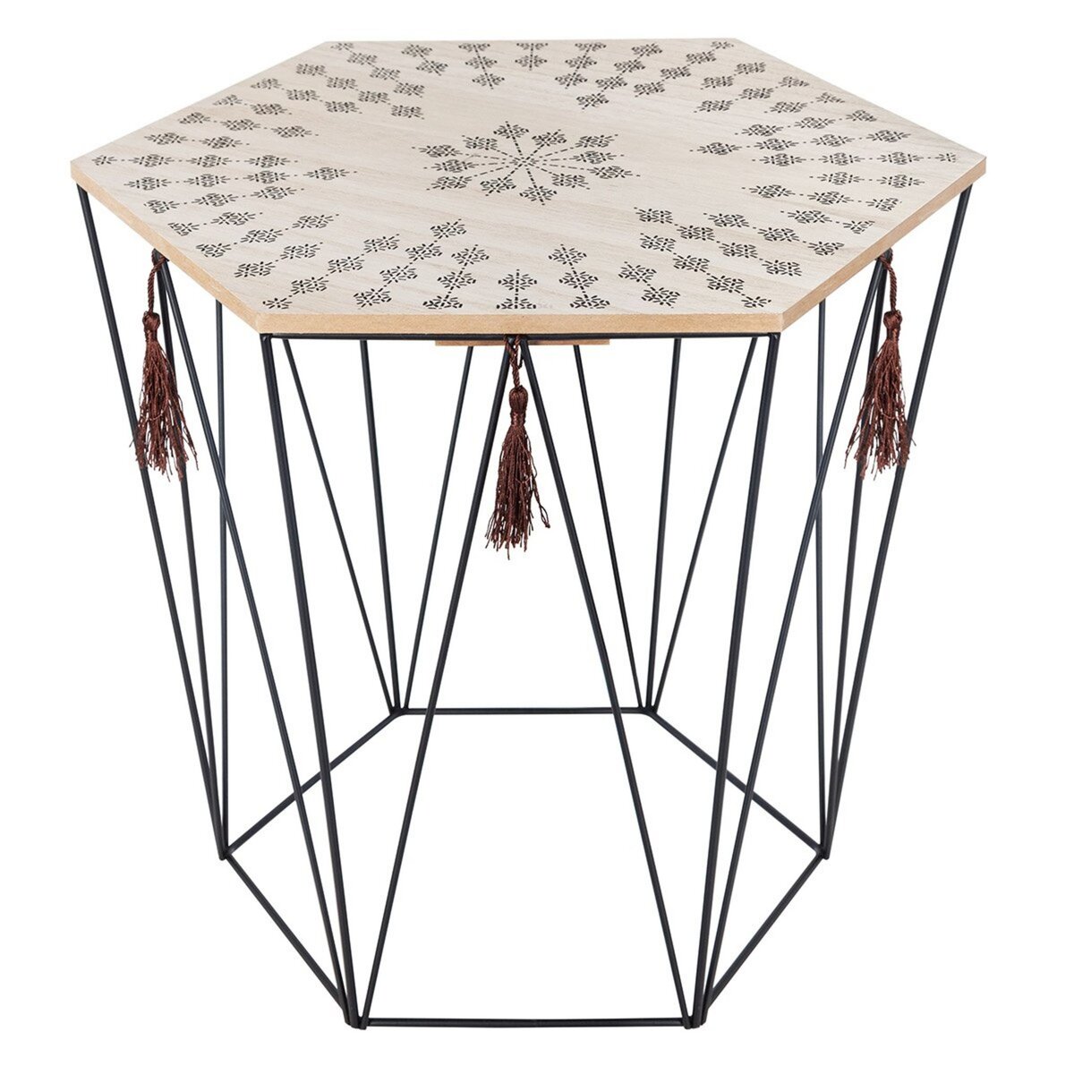 ATMOSPHERA Table à café en métal Kumi Octo Etnik