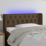 VIDAXL Tete de lit a LED Marron fonce 103x16x78/88 cm Tissu