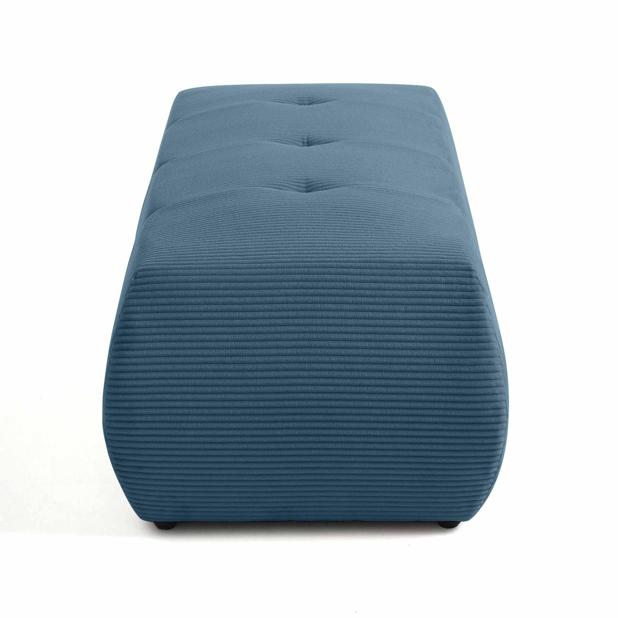 Voir la diapositive 3 : BEST MOBILIER Onyx - pouf d'appoint - en velours côtelé