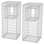 VIDAXL Jardiniere/Poteau de panier gabion 2 pcs Acier 50x50x120 cm