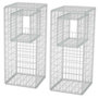 Voir la diapositive 1 : VIDAXL Jardiniere/Poteau de panier gabion 2 pcs Acier 50x50x120 cm