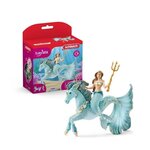 Schleich Figurine Sirene Eyela sur cheval de mer - avec sa Baguette Magique - Schleich 70594 Bayala - Des 5 ans