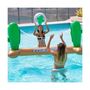 Voir la diapositive 2 : AIRMYFUN Filet de volley Gonflable et Flottant + Ballon Gonflable pour Piscine & Plage - Pack Sport Cactus