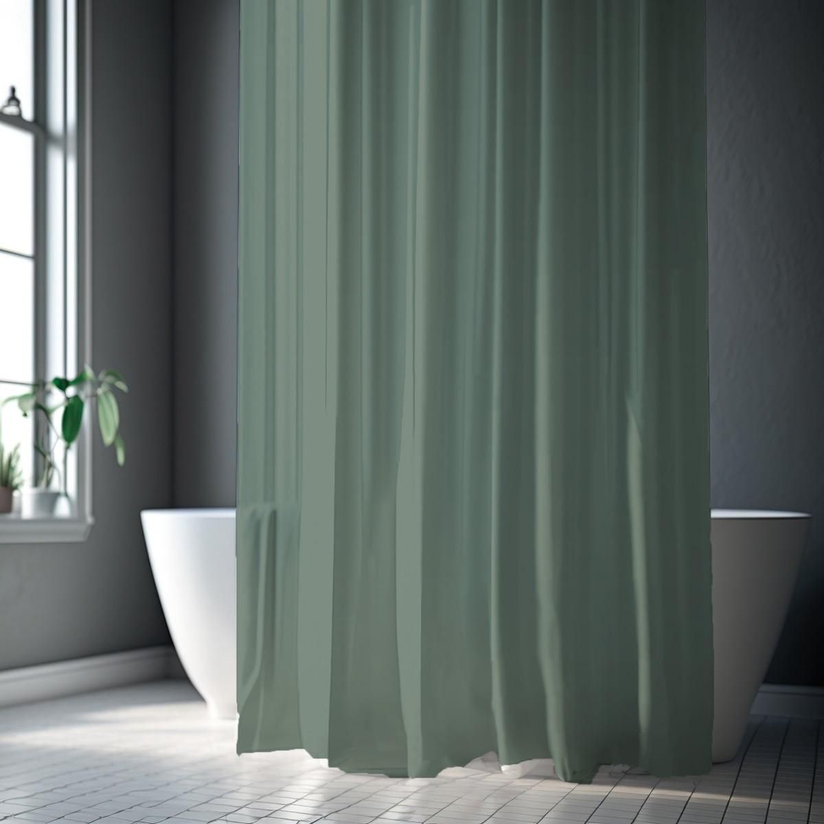 GUY LEVASSEUR Rideau de douche uni en polyester ESSENTIEL