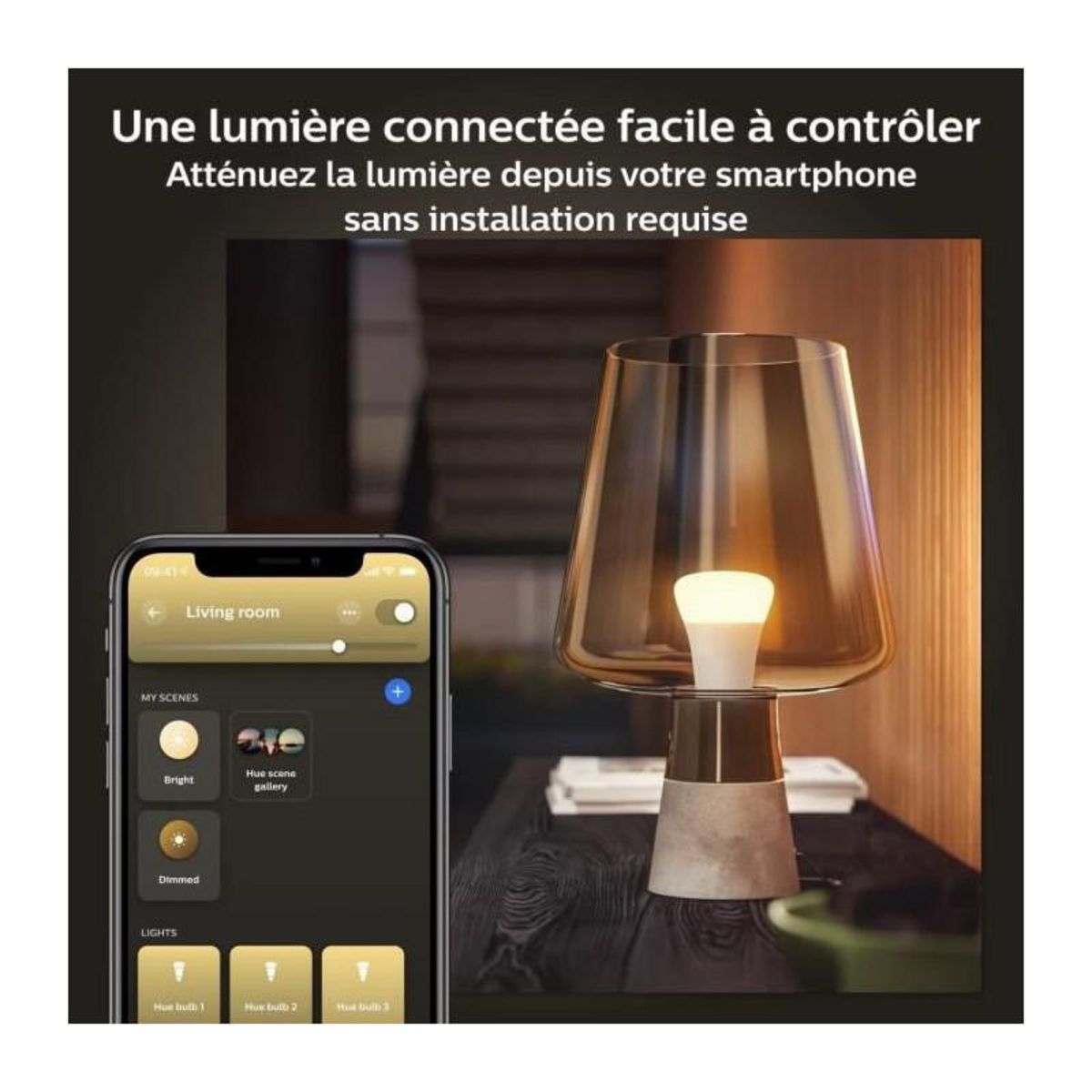 PHILIPS HUE White 9W A60 E27 EU x4