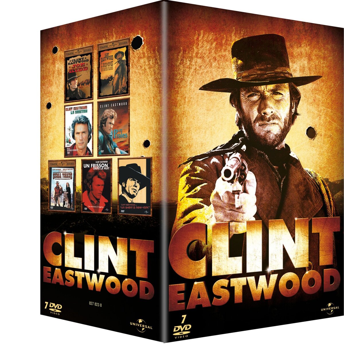 Coffret Clint Eastwood : Joe Kidd + L'homme des Hautes Plaines + La Sanction + Les Proies + Sierra Torride + Un Frisson dans la Nuit + Un Shérif à New-York