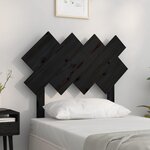 VIDAXL Tete de lit Noir 92x3x81 cm Bois massif de pin