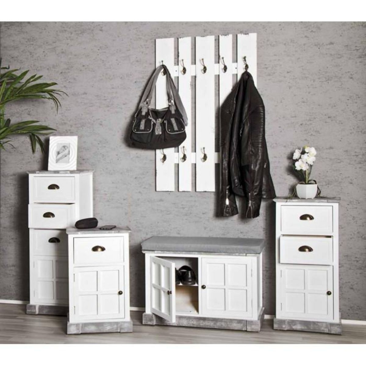 Paris Prix Patère Murale Vintage  Anie  100cm Blanc