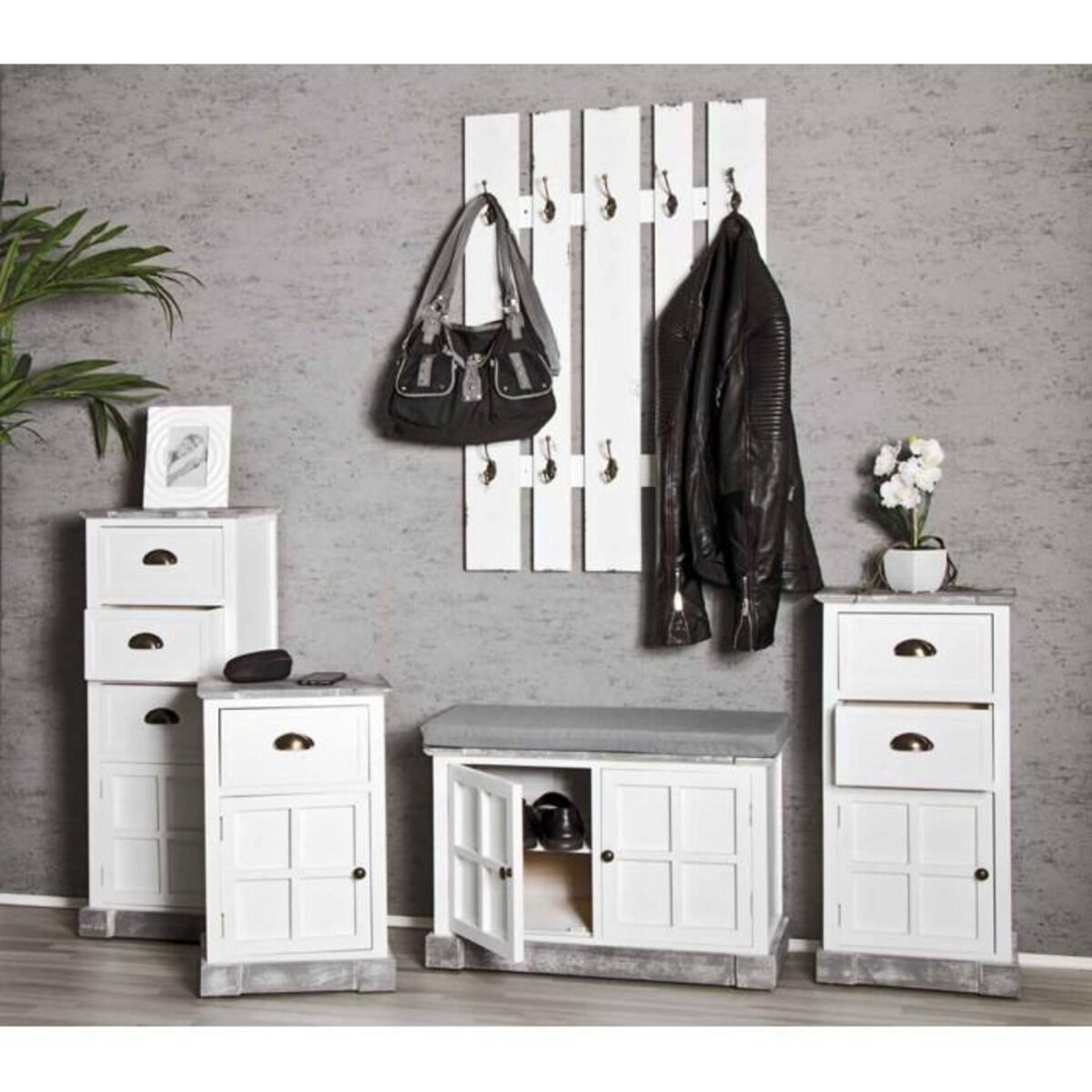 Paris Prix Patère Murale Vintage  Anie  100cm Blanc