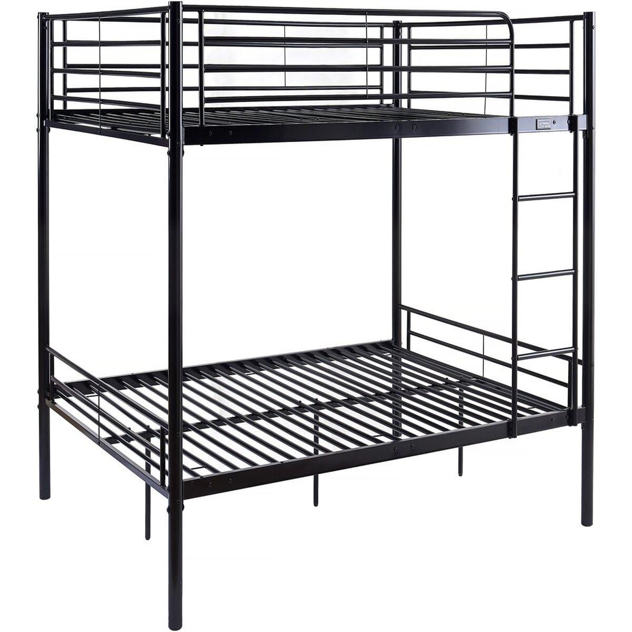 Habitat et Jardin Lit superposé double  Adam  - Sommier inclus - 140 x 190 cm - Noir