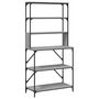 Voir la diapositive 2 : VIDAXL Support de boulanger à 6 niveaux sonoma gris 90x40x180 cm