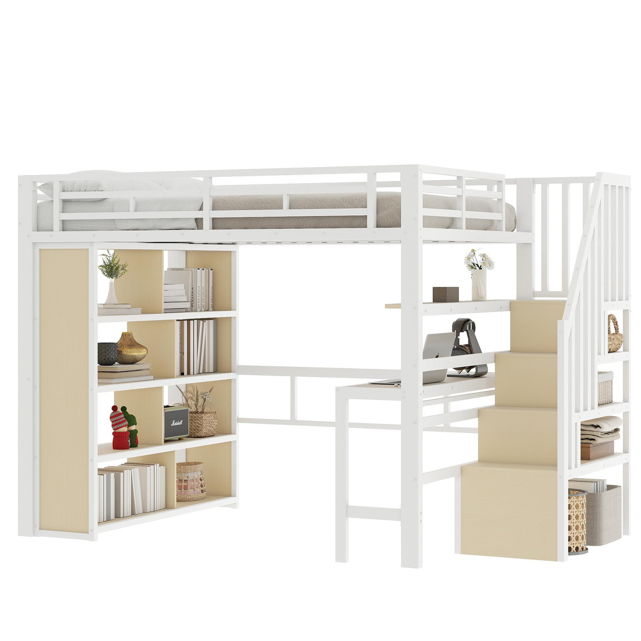 MERAX Lit mezzanine. Coloris disponibles : Noir, Blanc