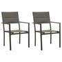 Voir la diapositive 1 : VIDAXL Chaises de jardin lot de 2 Textilene acier Gris et anthracite