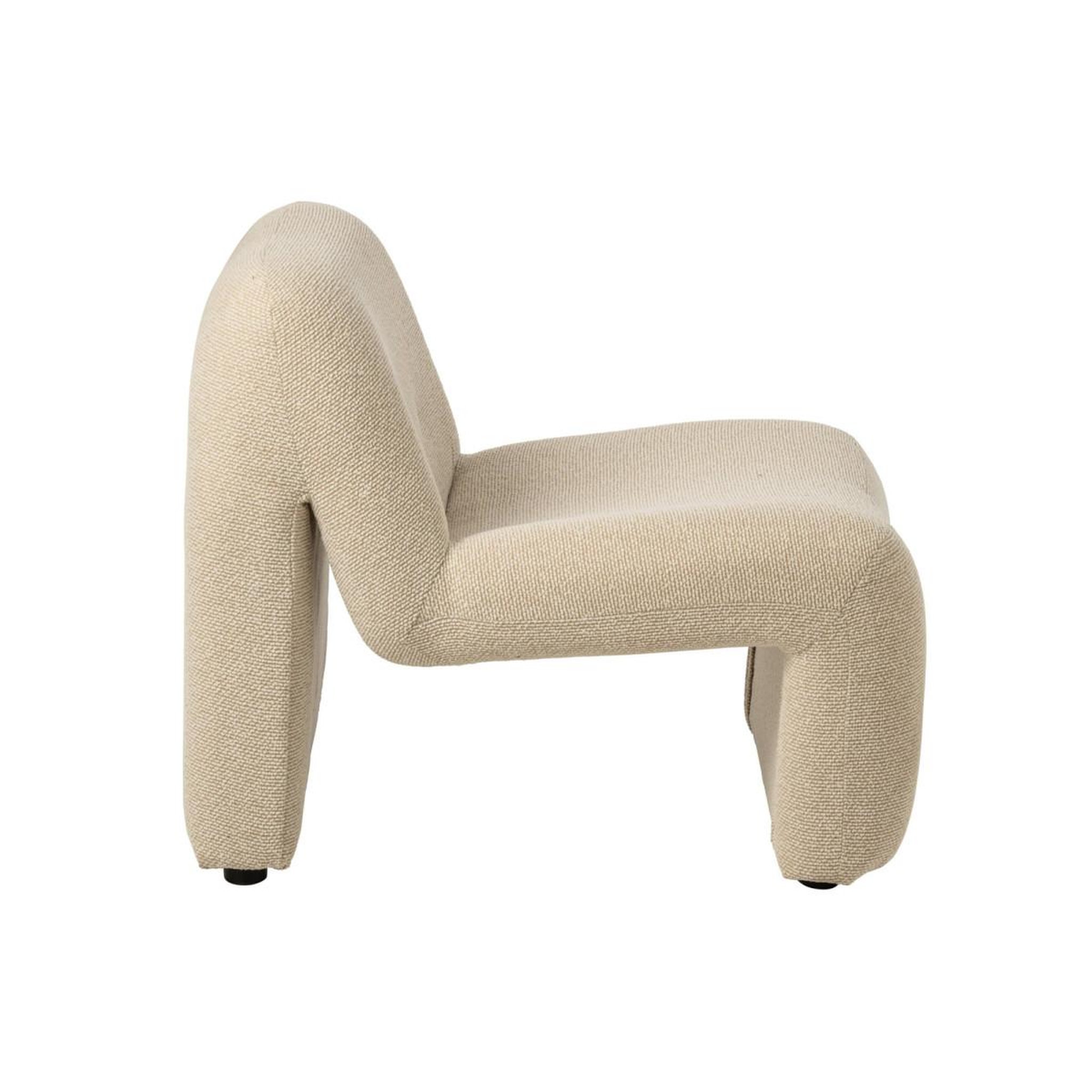 Voir la diapositive 3 : J-LINE Fauteuil design organique  margo  87cm écru