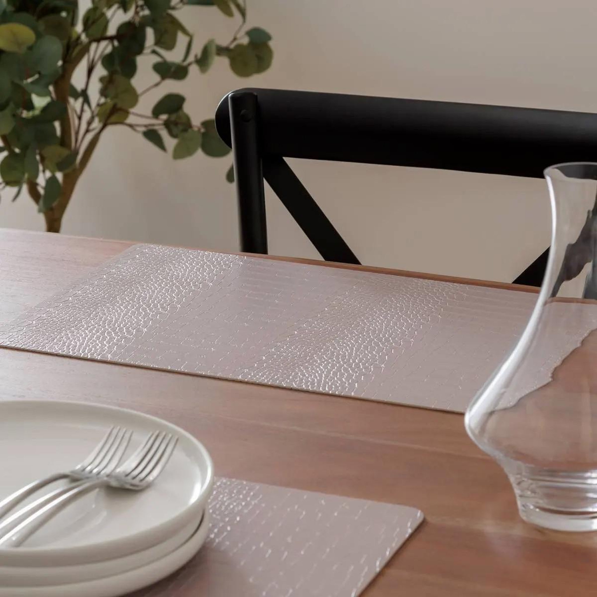 Voir la diapositive 2 : ATMOSPHERA Set Table Beige Atmosphera 45x30 cm Croco
