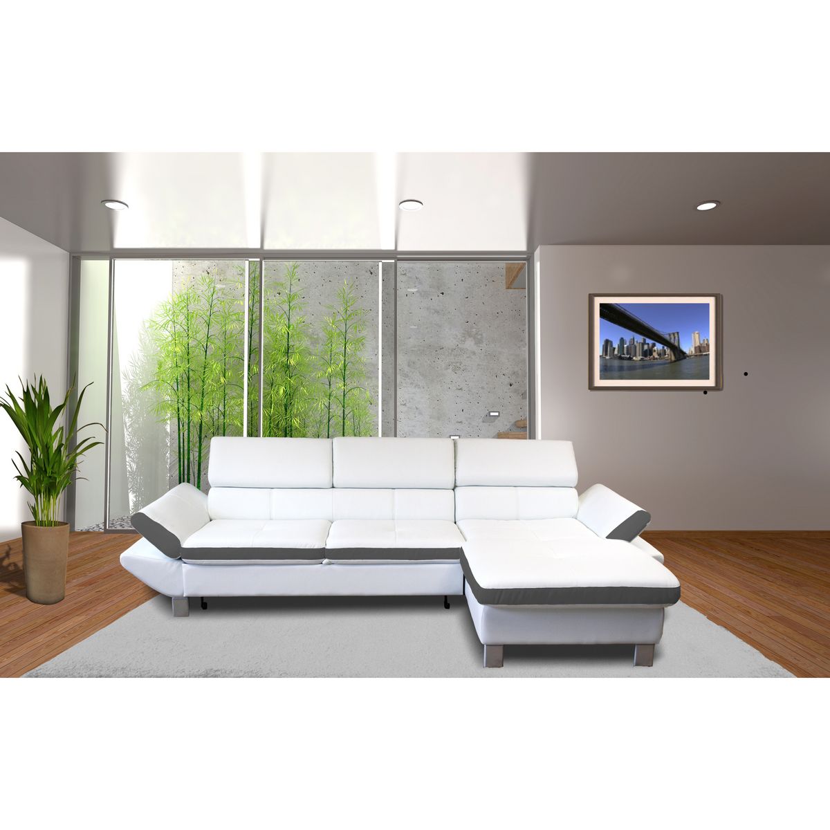 Canapé d'angle droit MALIBU