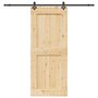Voir la diapositive 1 : VIDAXL Porte coulissante et kit de quincaillerie 95x210 cm pin massif