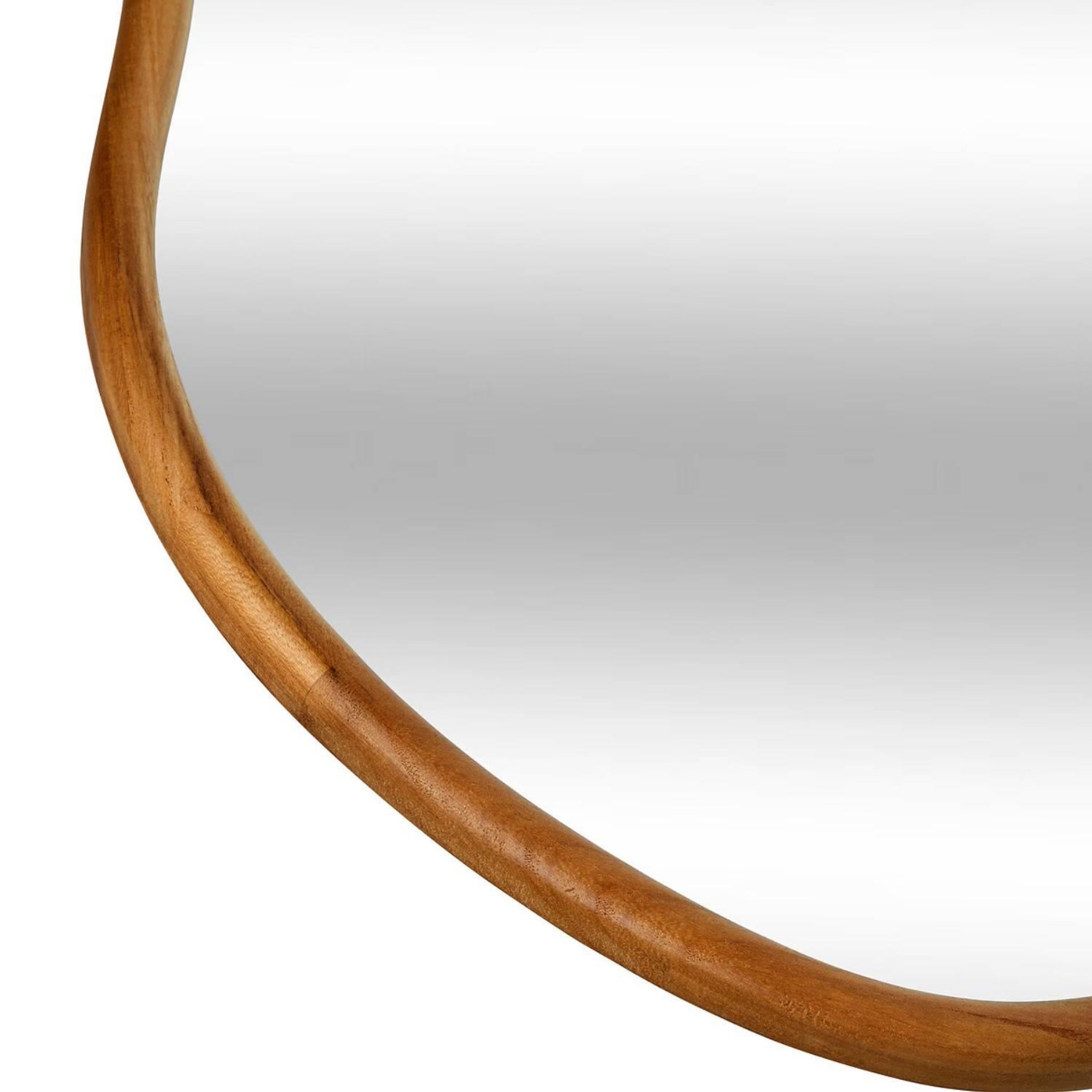 Voir la diapositive 3 : ATMOSPHERA Miroir organique en bois LIVIA - 75 x 45 cm - Beige