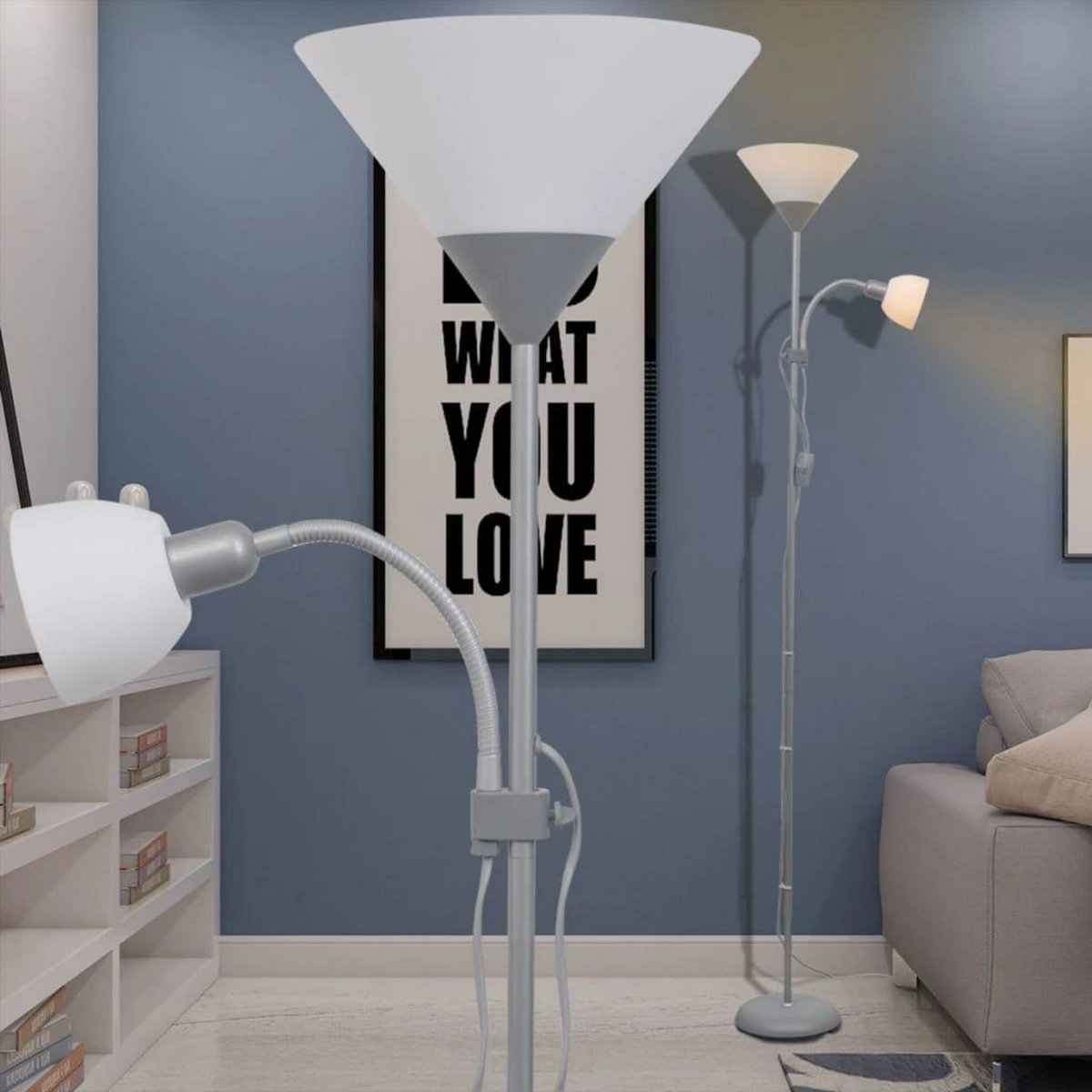 VIDAXL Lampadaire Gris