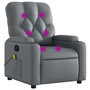 Voir la diapositive 2 : VIDAXL Fauteuil de massage inclinable Gris Similicuir