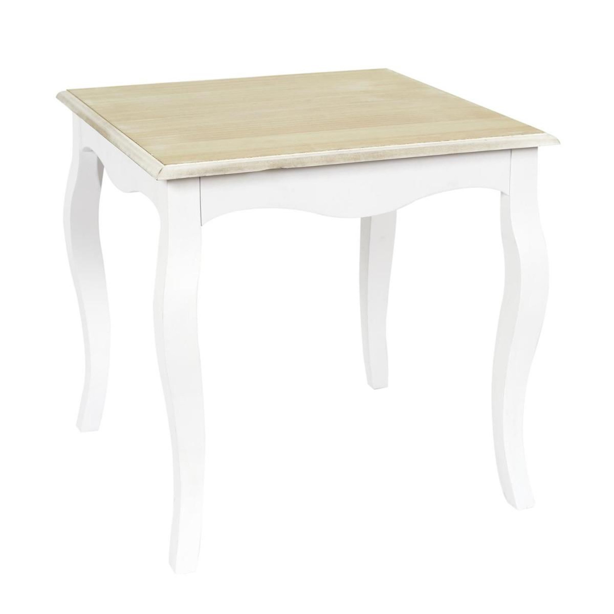 The Home Deco Factory Table d'appoint en bois  victoria  45cm blanc