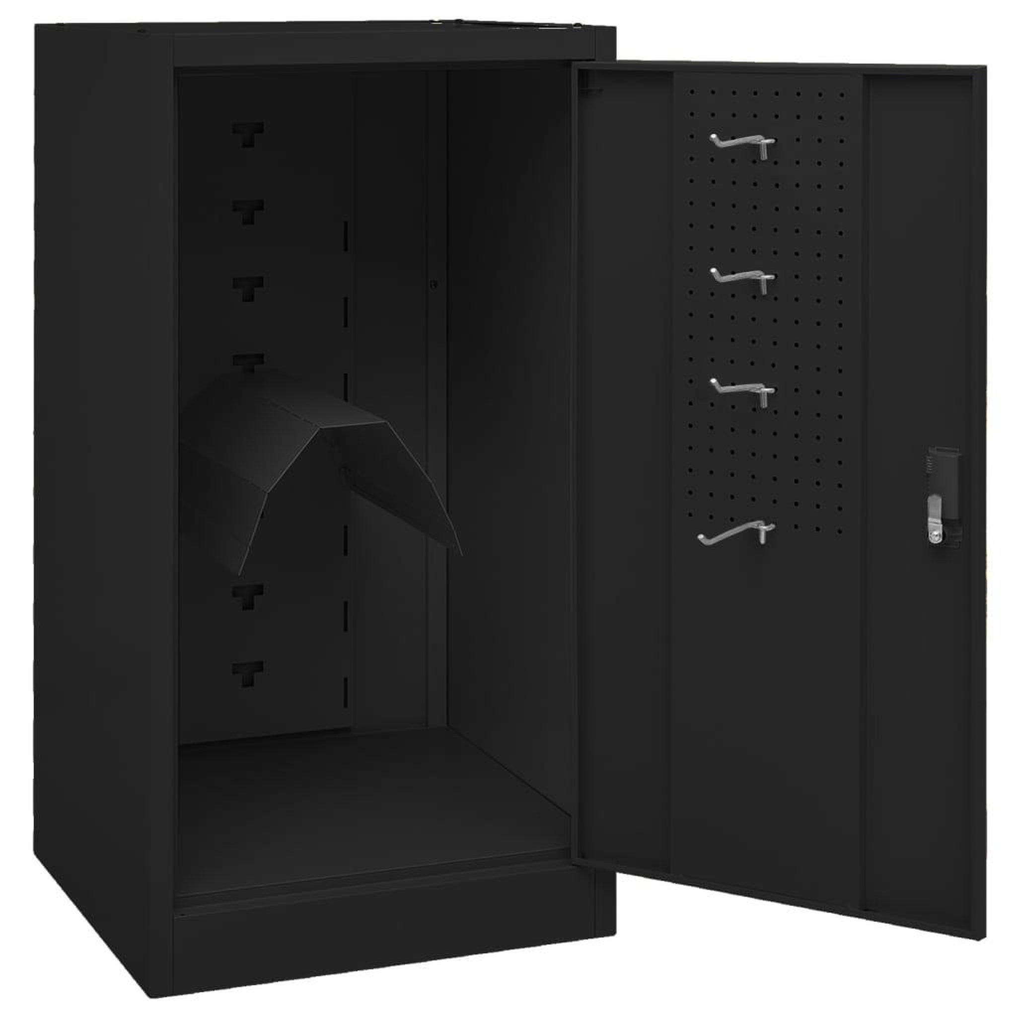 Voir la diapositive 5 : VIDAXL Armoire a selles Noir 53x53x105 cm Acier