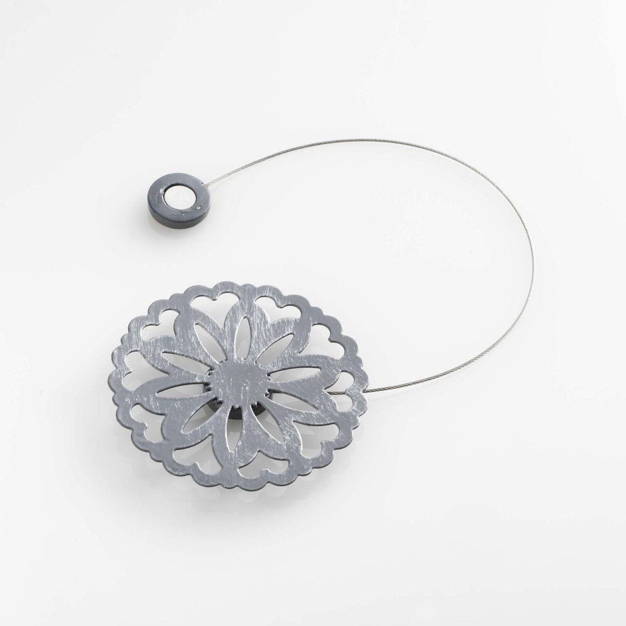 Voir la diapositive 2 : Douceur d'Intérieur Embrasse de rideau aimantée  emmy  30cm gris
