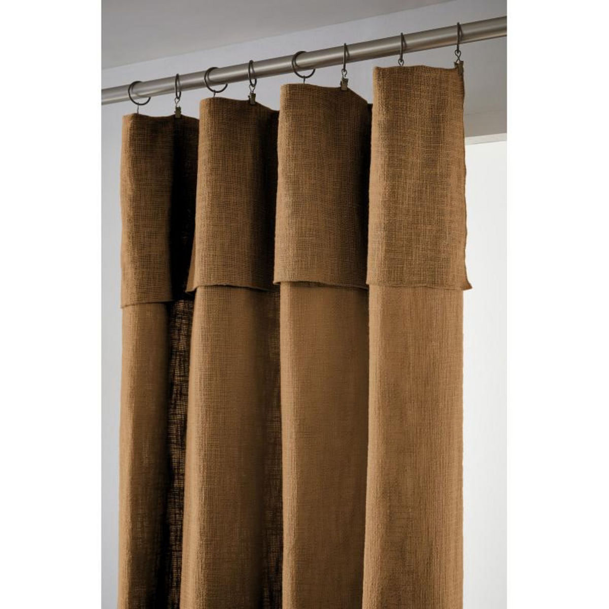 L EFFET PAPILLON Rideau ajustable + 8 anneaux pince  Sixtine  140 x 270 cm -  - 1 Panneau ajustable 140 x 270 cm