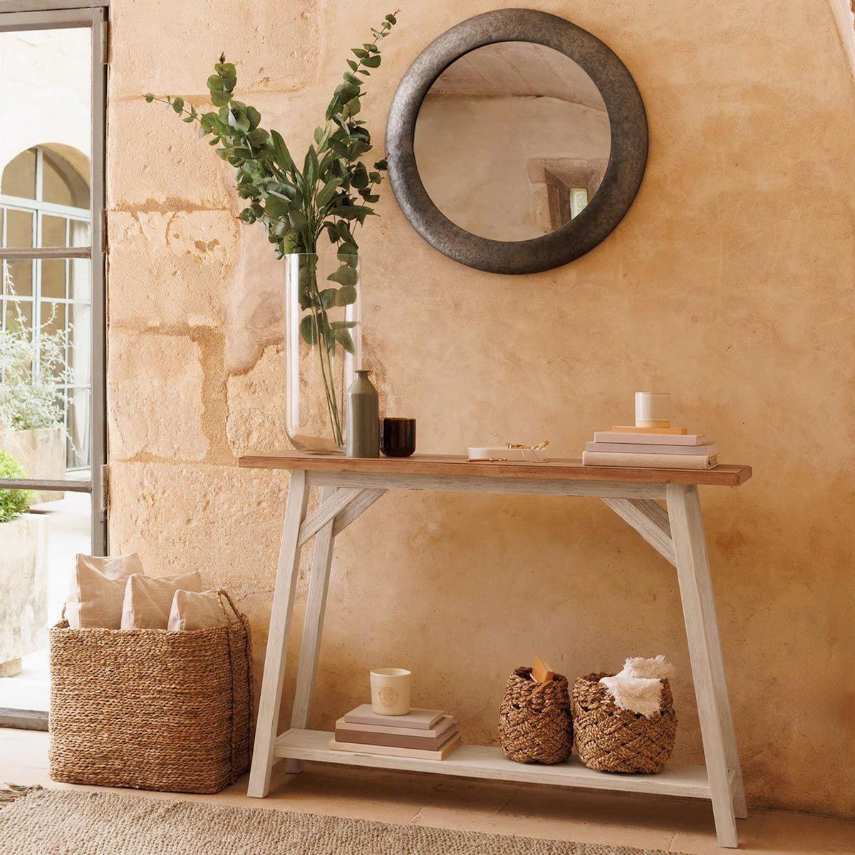 ATMOSPHERA Console en Bois  Olbia  120cm Blanc