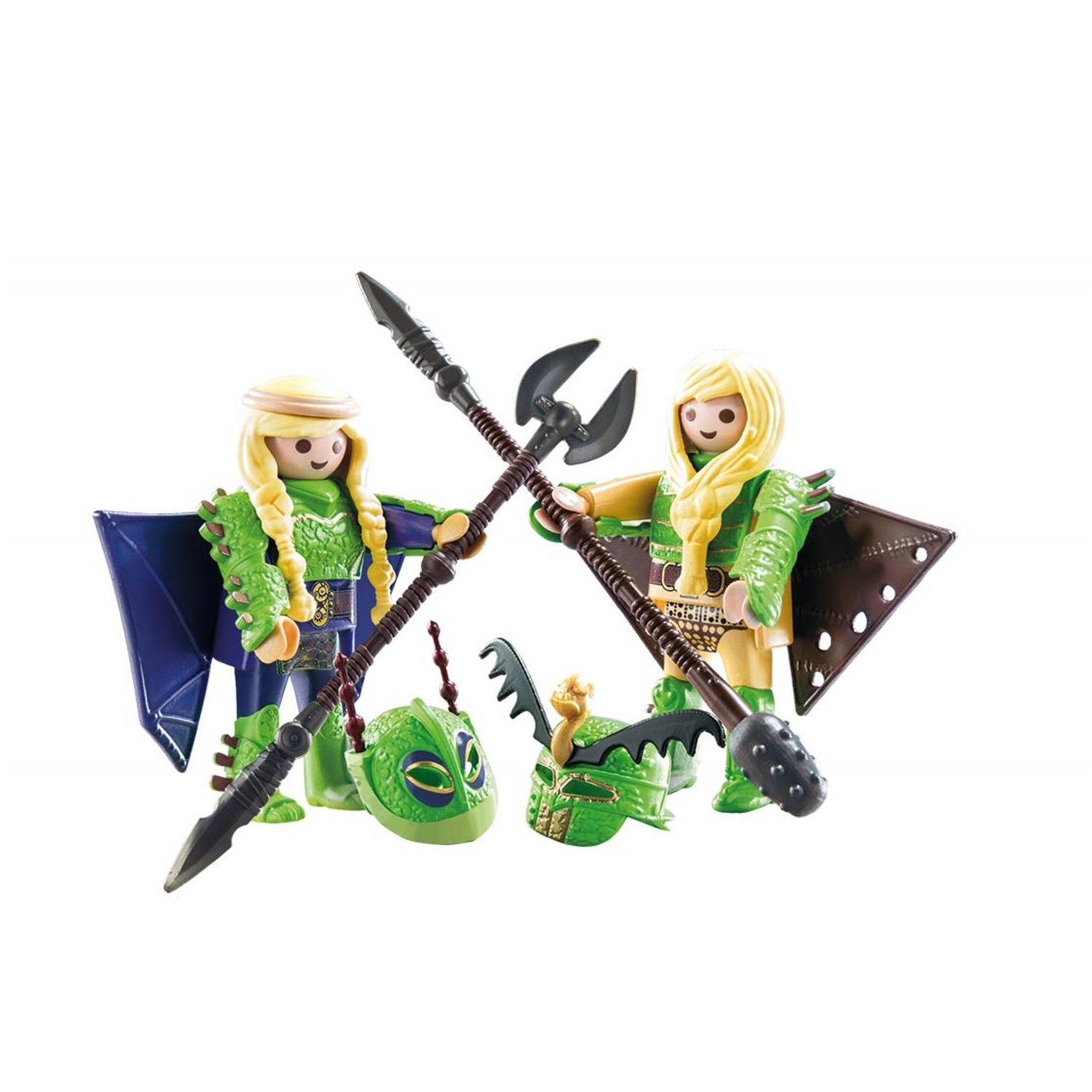 Voir la diapositive 2 : PLAYMOBIL Dragons - Kranedur et Kognedur en combinaison de vol