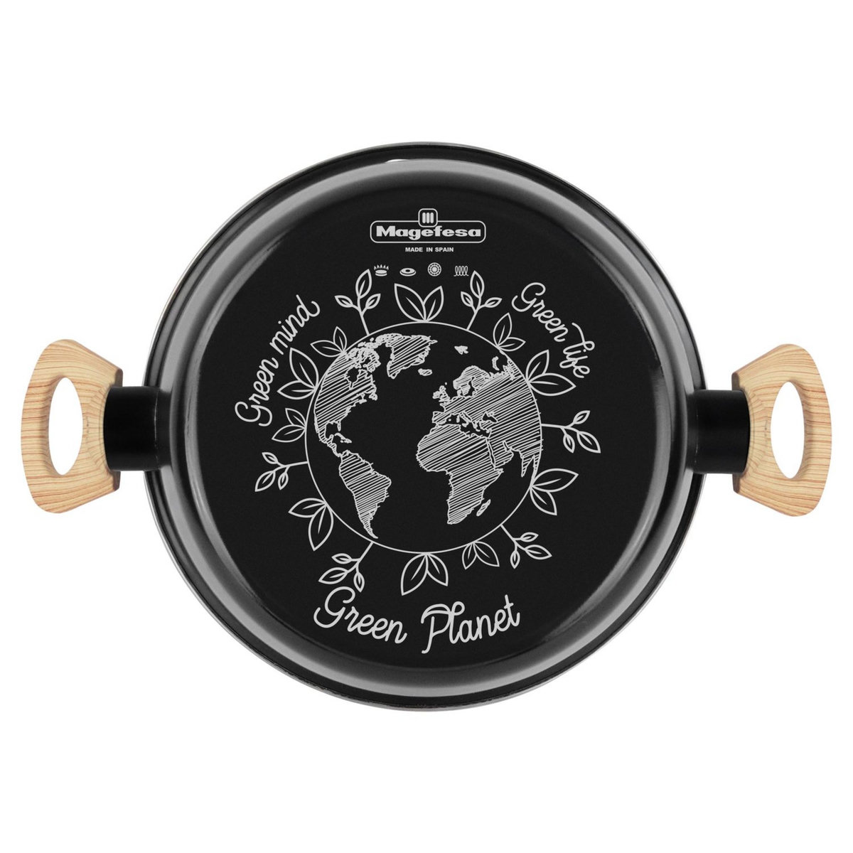 Faitout induction acier émaillé 24 cm