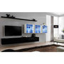 Voir la diapositive 2 : Paris Prix Meuble TV Mural Design  Switch XVII  340cm Noir & Blanc
