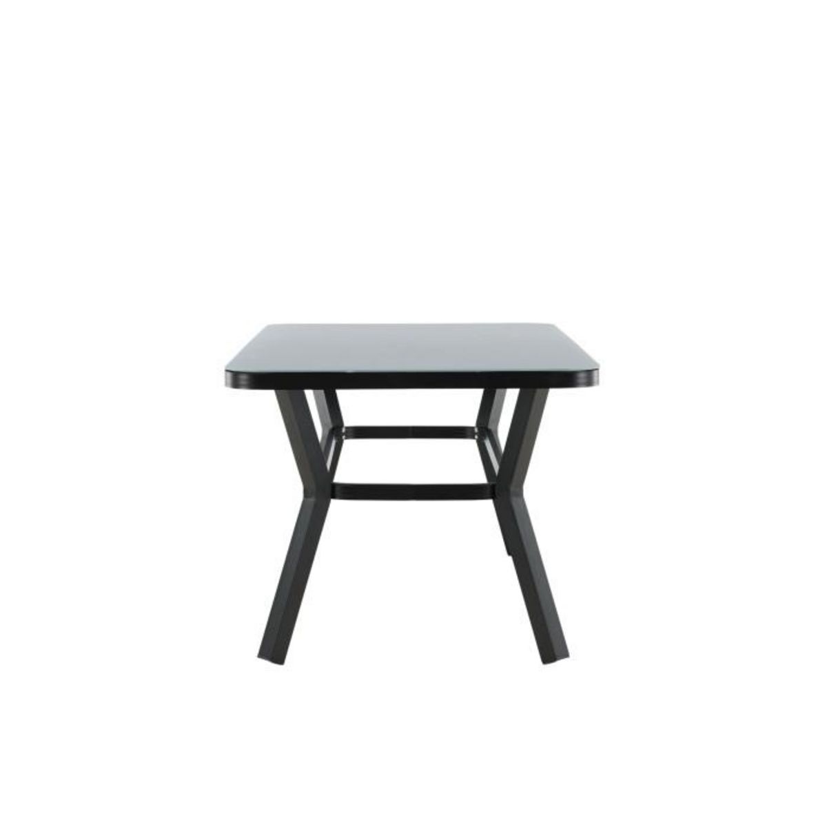 Paris Prix Table de Jardin  Virya  160cm Noir & Gris
