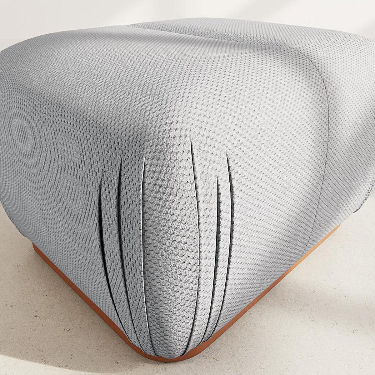 LISA DESIGN Penelope - pouf en velours texturé