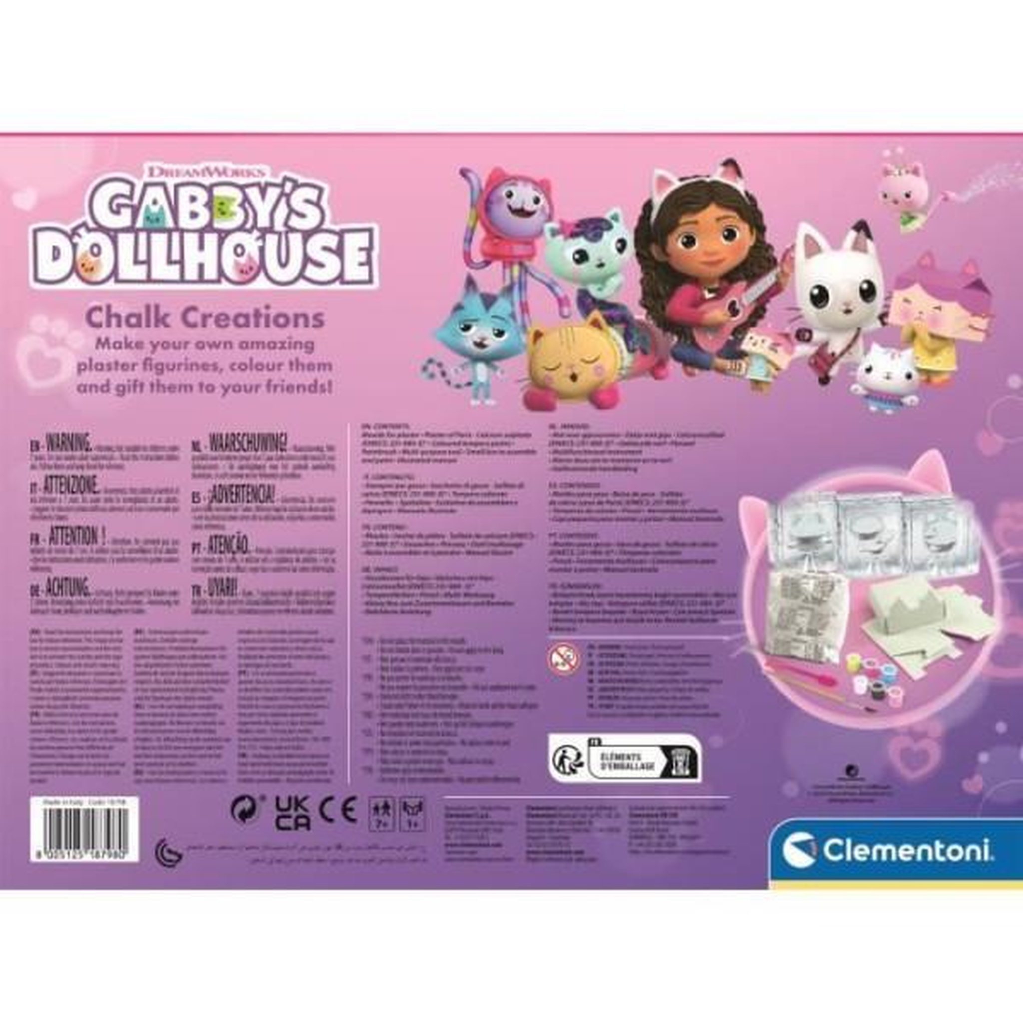 Voir la diapositive 6 : CLEMENTONI Clementoni - créations en plâtre gabby et la maison magique - coffret multi-activités (sculpture, peintures...) - des 7 ans