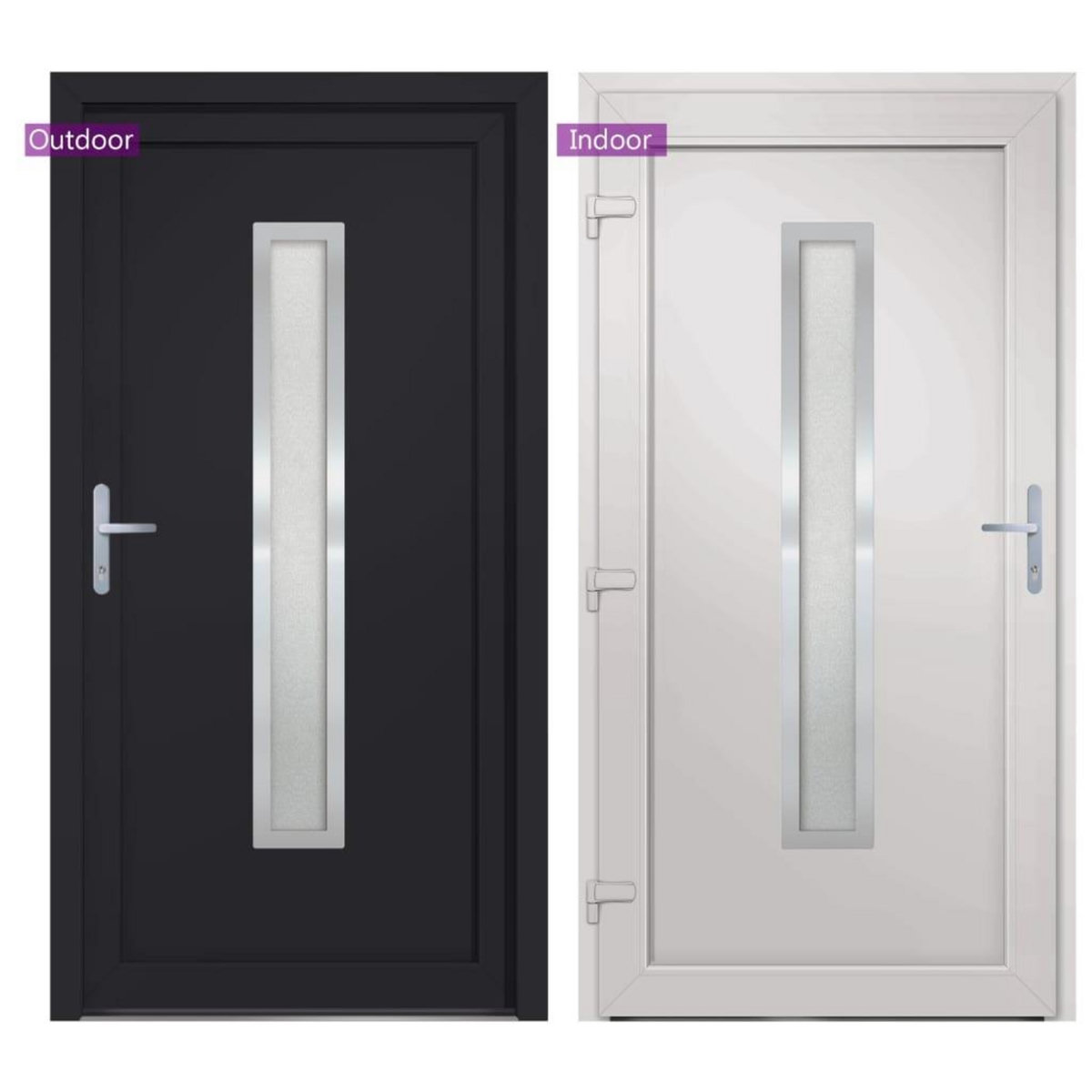 VIDAXL Porte d'entree anthracite 98x200 cm PVC
